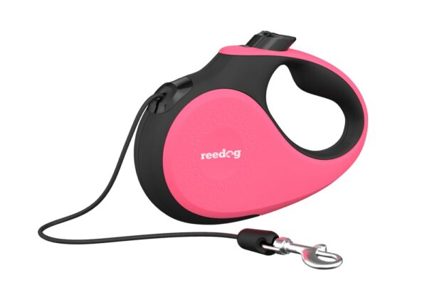 Reedog Senza Premium samonavíjecí vodítko M 20kg / 5m lanko / růžové