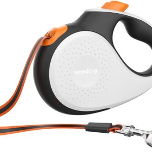 Reedog Senza Premium samonavíjecí vodítko S 15kg / 5m páska / bílé s oranžovou